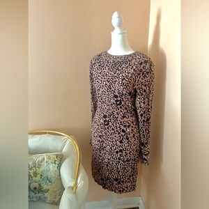 H&M leopard lilac dress